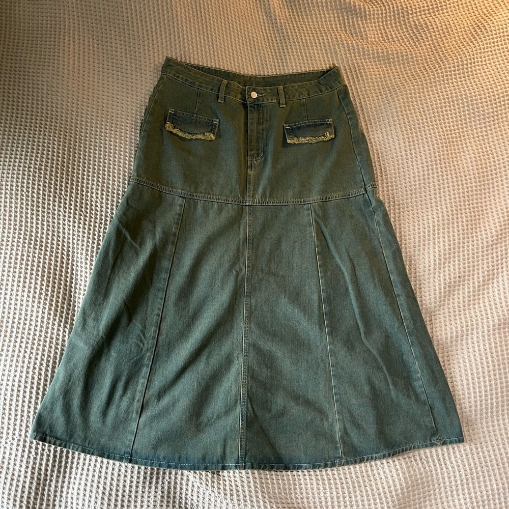 Denim A-Line Skirt